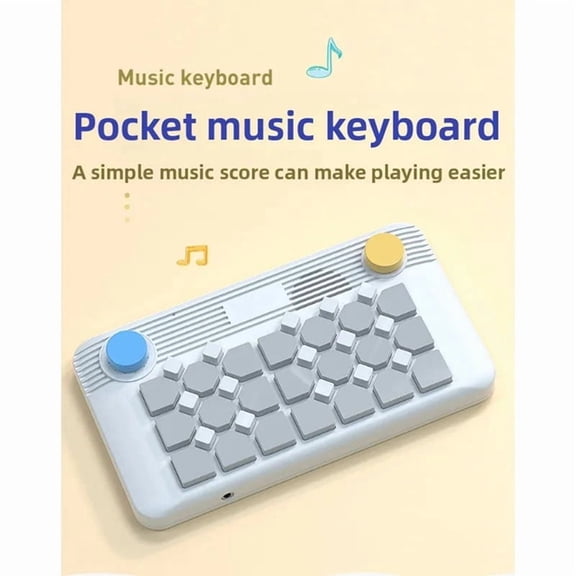Osfvolr Pocket Music Keyboard Portable MIDI, Electronic Piano Synthesizer for Beginner, Children Adult Gift