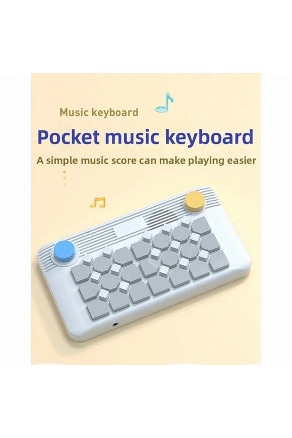 Pocket Music Keyboard Portable MIDI, Electronic Piano Synthesizer for Beginner, Children Adult Gift