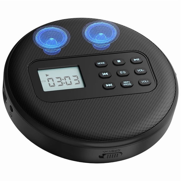 Osfvolr Portable Cd Player with Speakers and Earbuds Cd Player Rechargeable with USB MP3 Discman for Car with Audio Cable