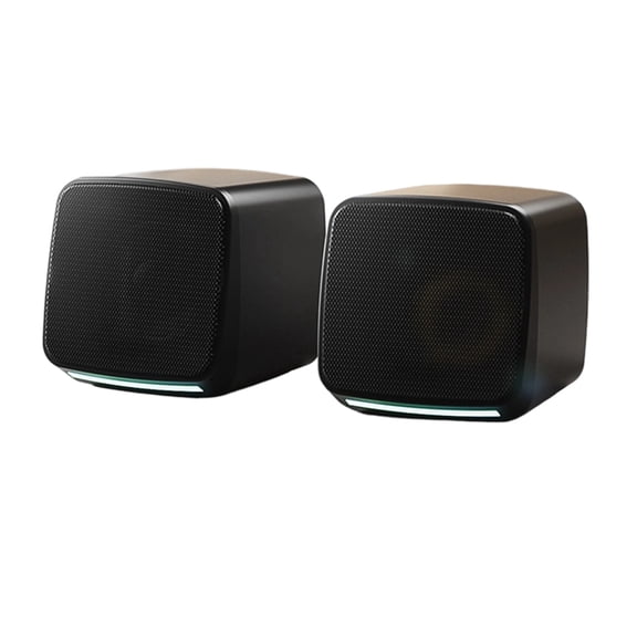 Osfvolr Portable Speaker for Computer USB Powered 3.5 mm AUX-in Mini Computer Speakers with Lights and Stereo Sound