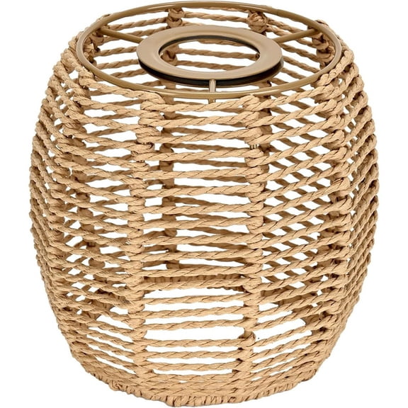 Osfvolr Premium Boho Lamp Shade Rattan Lamp Shade, Rattan Pendant Light Shade Perfect for Pendant, Table, and Ceiling Lamps