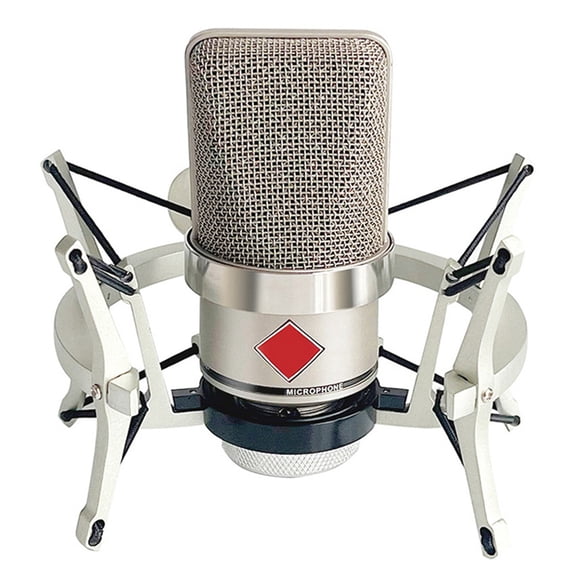 Osfvolr Professional TLM102 Condenser Microphone Large Diaphragm Recording Live Singing Vocal Mic for PC Stage Sing Record B
