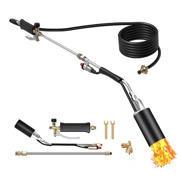 Osfvolr Propane Torch Weed Burner, Flame Control Blow Torch with Turbo Trigger, Flame Thrower for Garden Weed