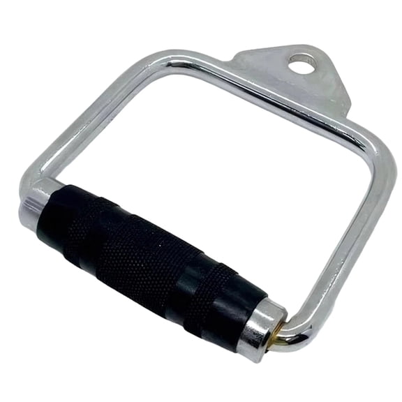 Osfvolr Pulldown Cable Machine Steel Handle with Rubber Triceps Fitness D-Bar Handle Grip Non Slip for Weight Lifting Bars