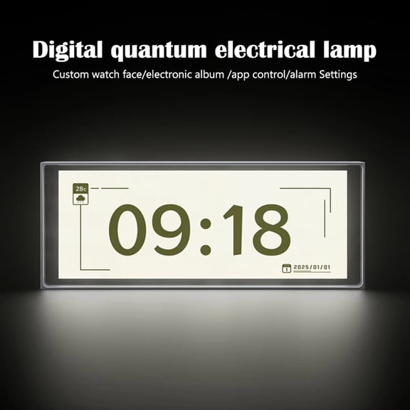 Osfvolr RGB Quantum Clock,Smart Digital Photo Frame Clock,APP Control,IPS Color Dispaly Screen DIY Gaming Desktop Lamp