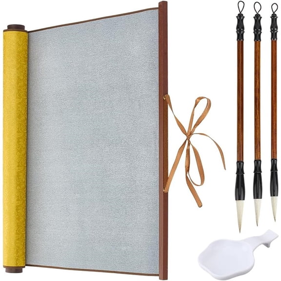 Osfvolr Reusable Water Writing Magic Cloth Blue Chinese Magic Cloth Water Paper No Ink Chinese Calligraphy Set for Beginners B
