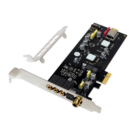 Osfvolr SSS1700 Internal PCIe Sound Card PCIe X1 Fiber Optic Coaxial Digital Audio HiFi Sound Card Driver-Free for Home Theater