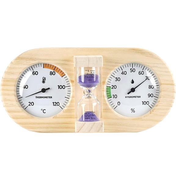 Osfvolr Sauna Thermometer and Hygrometer Combo - Precise Temperature & Humidity Gauge for Sauna Roomsk,Duals Dials Display