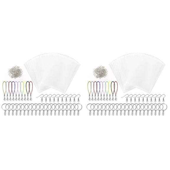 Osfvolr Shrinky Plastic Sheets Keychain Kit, 330Pcs Shrinky Art Kit for Kids for DIY Ornaments for -Craft