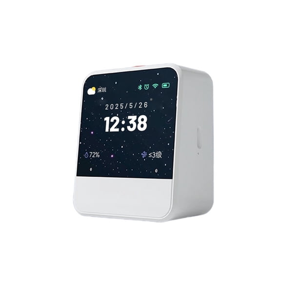 Osfvolr Small Sugar Cube AI Smart Speaker with Screen, Lyrics, AI Smart Dialogue Alarm-Clock with Voice AI Dialogue Bluetooth