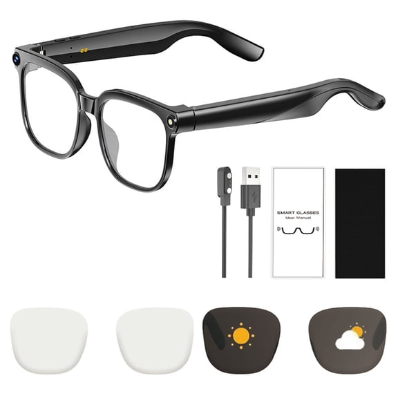 Osfvolr Smart Glasses with Camera 4K WiFi Bluetooth, 8MP Hidden Video, AI Voice, Live Feed, 150+ Language Translate
