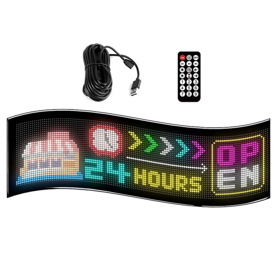 Osfvolr Smart LED Matrix Panel Scrolling Bright Advertising USB Bluetooth App Remote Controlled Sign Light Programmable LED Sign