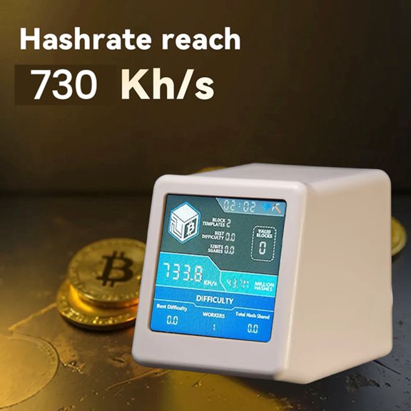 Osfvolr Solohash Smart TV 730 /S Hashrate WiFi BTC SOLO Lotterys Miner Low Power Silent Operation Desktop Clock