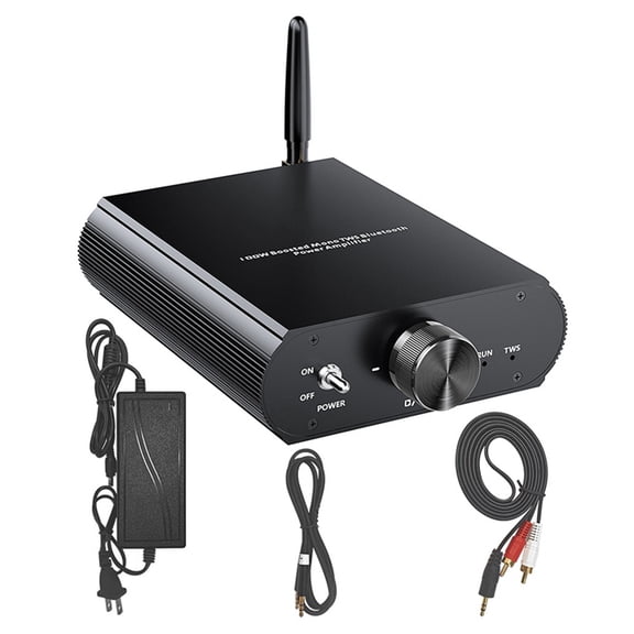 Osfvolr -T100W TPA3116 Bluetooth 5.3 Mono Power Amplifier, 12-24V Boost Mini Audio 100W Amplifier Support APP Control US Plug
