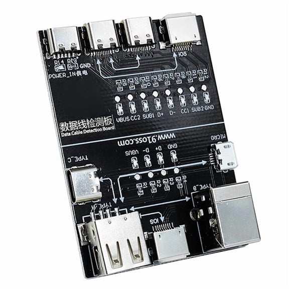 Osfvolr T5 Multi-Function Cable Testing Module Data Cable Tester with Anomaly Detection & Rapid Diagnosis for USB/Type-C/Lightn