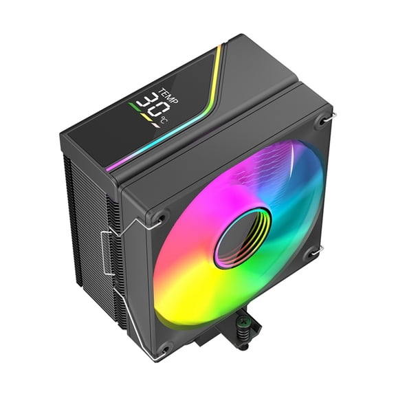 Osfvolr T6 CPU Cooler Smart Temperature Display Radiator 6-Heat Pipes ARGB 220W Air Cooler for LGA1700 115X AM4 AM5 A