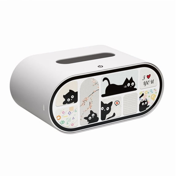 Osfvolr Tissue Box with LED Light Painting, Rechargeable Touch Control Dimming, Detachable Design, for Bedroom Living Room
