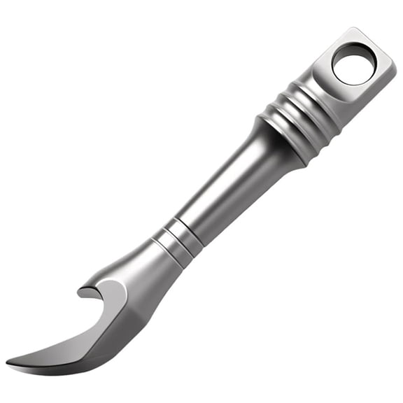 Osfvolr Titanium Pry Bar Multi Tool,Pocket Pry Tool with Keychain Hole,Compact Lever Tool for Bottle Opening,Scraping