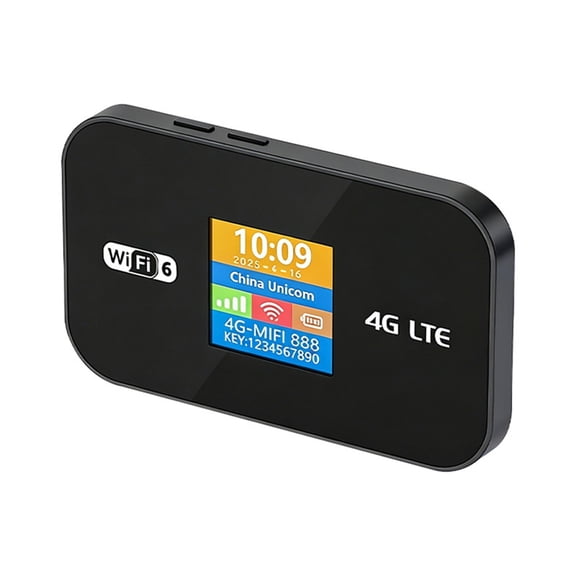 Osfvolr Travel WiFi Hotspot with SIM Slot 4G WIFI6 Mobile 300Mbps LED Display Stable Connection Supports 10 Devices Outdoor RV