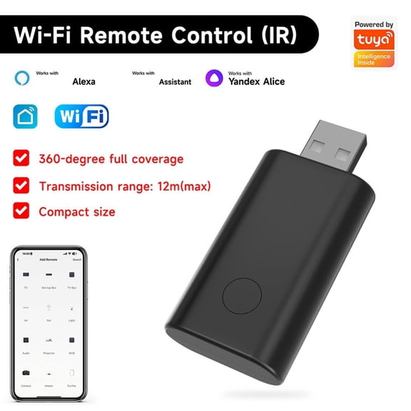 Osfvolr Tuya WiFi IR Remote Control Mini USB Universal TV Air Conditioner Infrared Controller App Voice Control
