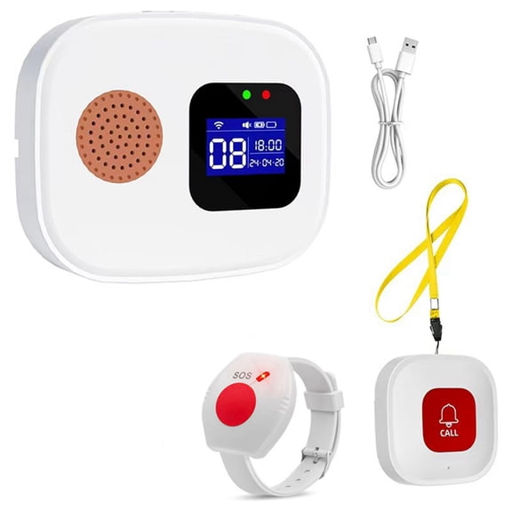 Osfvolr Tuya WiFi Wireless Caregiver Pager Call Button System Emergency Alert Button for Seniors Patient Hospital Alert System