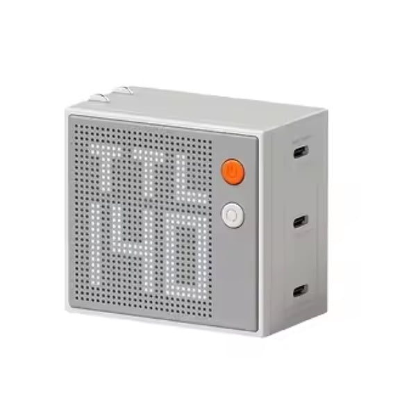 Osfvolr US Plug Dot-Matrix Charger 140W Fast Charging Screen Display Mobile Phone Notebook Multi Port Charging Adapter White