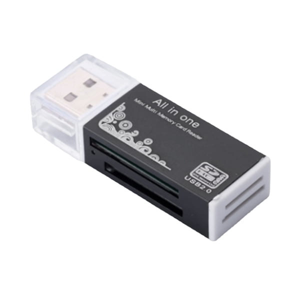 Osfvolr USB 2.0 Card Reader 4 in 1 Multi Card Reader Memory Adapter for Memory Stick T-Flash/M2/MS Card Reader Black