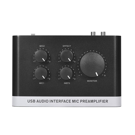 Osfvolr USB Audio Interface MIC Preamplifier Phantom Power, for Recording, Live Streaming, Podcasting Home Studio