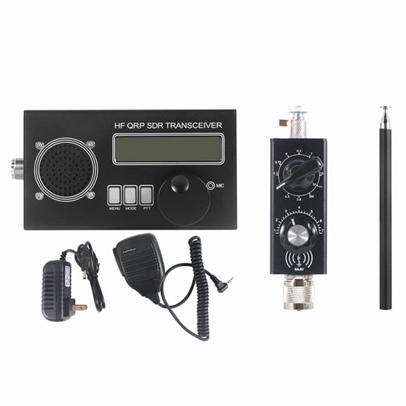 Osfvolr USDR USDX SDR Transceiver with 3.5-470MHZ 20W Tuner Mini 8 Band SSB CW QRP Shortwave Defined Radio Transceiver US Plug