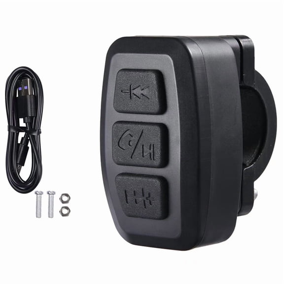 Osfvolr Universal Motorcycle Handlebar Smart Button Wireless BT Remote for Phone Answer Calls & Control Music