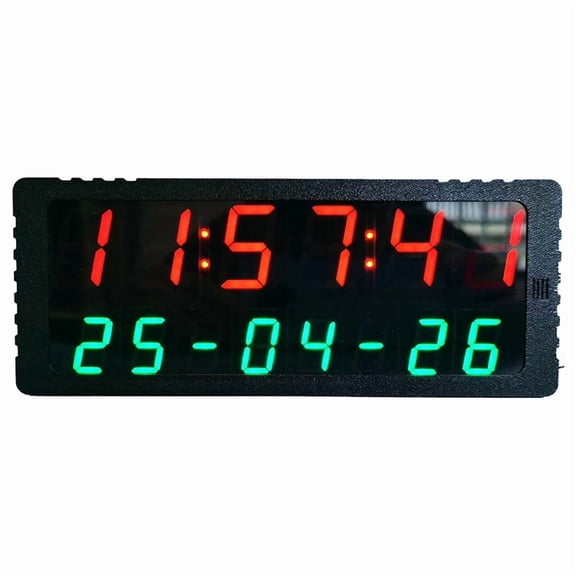 Osfvolr WIFI Clock Network Timing LED Electronic Clock Display TIME Year Month Day Hour Minute Second Alarm Clock Typec