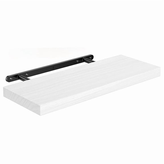 Osfvolr Wall-Mounted Floating Shelf, White Textured Wall Shelf, Single-Panel Mounting Shelf, Wall-Mounted Storage Rack B