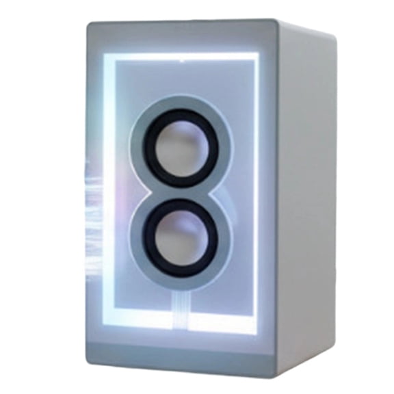 Osfvolr Wireless BT Symphony Light RGB Private Mode Transparent Bluetooth Speaker Long Battery Life Transparent Speaker White
