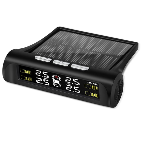 Osfvolr Wireless Car TPMS Tire Pressure Monitoring System Solar Charging Auto Alert System Alerts for Car Tires