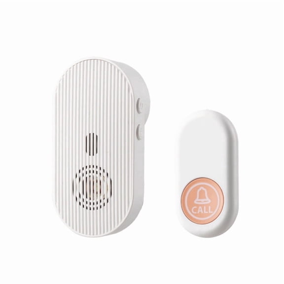 Osfvolr Wireless Doorbell 433 Home One-Button Call Bedside Bell Waterproof Long-Range Call Device for Elderly US Plug