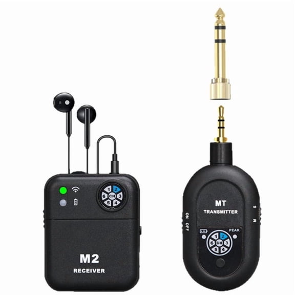 Osfvolr Wireless in-Ear Monitor System 2.4Ghz Wireless IEM System Transmitter Receiver for Music Studio Live Broadcast Stage