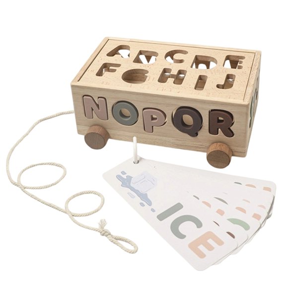 Osfvolr Wooden Stacking Toy Montessori Educational Matching Game for Toddlers Ages 1-3 Years Early Learning Shape Color Classify