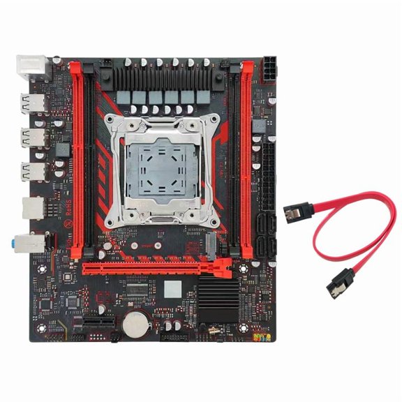 Osfvolr X99 DDR3 Motherboard X99 P3 LGA2011 Q57 Chipset Motherboard+SATA Cable Gigabit Ethernet with M.2 NVME/NGFF Slots