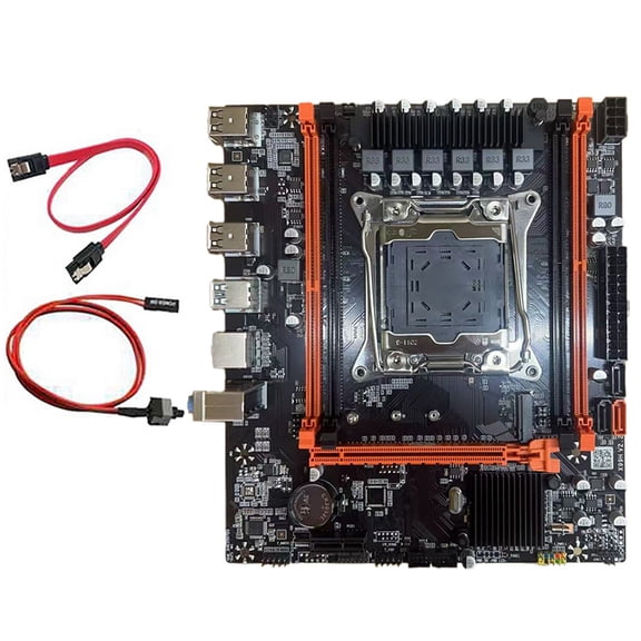 Osfvolr X99 Desktop Motherboard B85 LGA2011-.2 PCIE SATA3.0 4X DDR4 REG ECC RAM Slots X99 Gaming Motherboard Kit