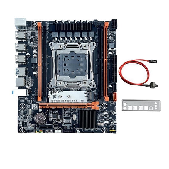 Osfvolr X99H Desktop Motherboard+Switch Cable B85 LGA2011-3 4X DDR4 REG ECC RAM Slots M.2 PCIE SATA3.0 X99 Gaming Motherboard