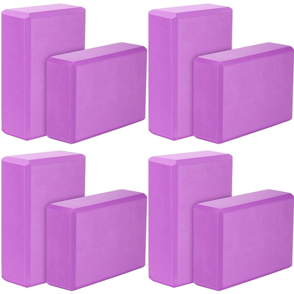 Osfvolr Yoga Blocks 8 Pack,23X15X7.6cm High Density EVA Foam Yoga Block Exercise Bricks,Eco Friendly & ,