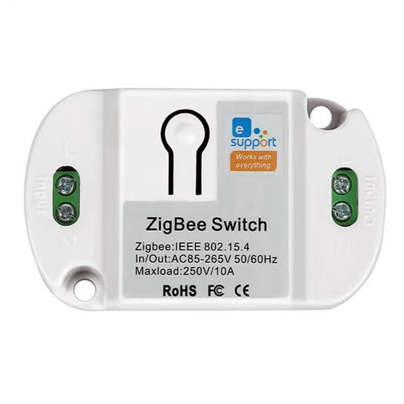 Osfvolr ZigBee 3.0 Smart Switch 10A 265V DIN Rail Module, Wireless Remote Control Voice App Automation, Smart Home Relay Module