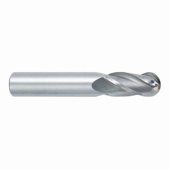 Osg End Mill,Carbide,1/8,4 FL,SGL Ball End 404-1250-BN