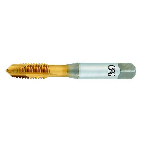 Osg Spiral Point Tap, #6-32, Plug, UNC, 2 Flutes, TiN 1740205