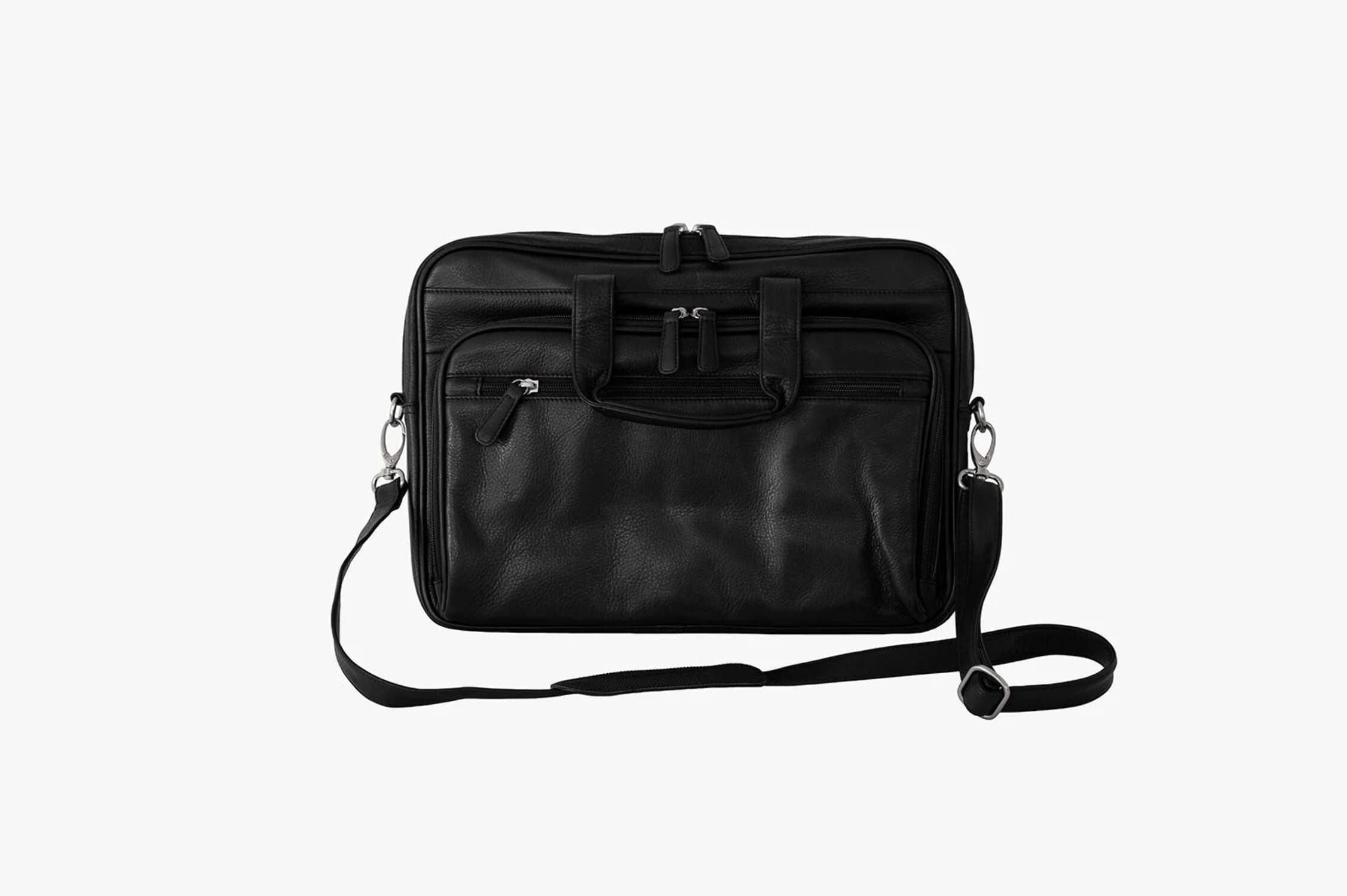 Sac Messager Osgoode Marley En Cuir Bleu Marine - Style Dark Academia (Occasion TB)