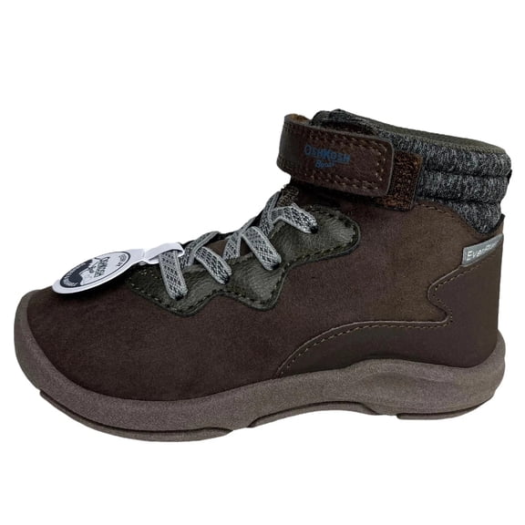 OshKosh B'gosh Toddler Boys Slip-on Ankle Boots Size 8 Brown Mid Top Washable