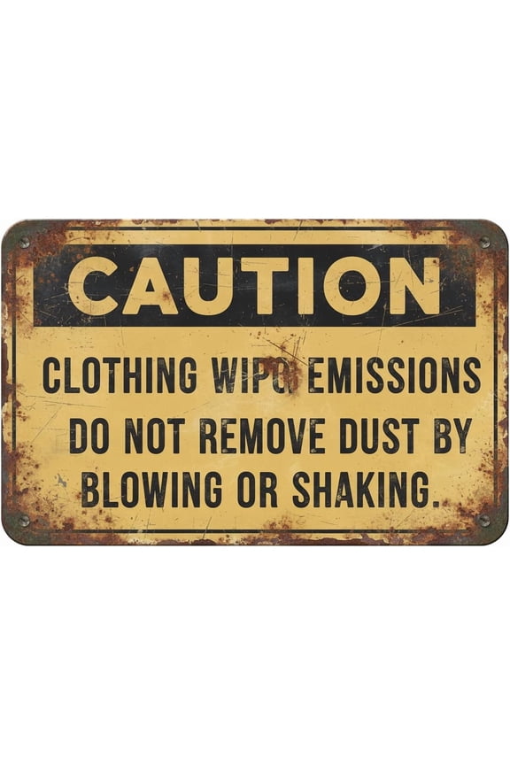 Osha Caution Sign: Clothing Contaminated With Coke Emissions Do Not Remove Dust By Blowing Or Shaking Metal Sign 8"x12"Indoor/outdoor Use For Home & Office Vintage Signs Aluminum Plates Printed