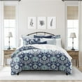 thumbnail image 1 of Osha Coverlet & 2 Pillow Shams Set, Blue & Aqua - King Size - 3 Piece, 1 of 1