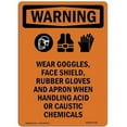 thumbnail image 1 of Osha Warning Sign - Wear Goggles , Face with Symbol, 1 of 1