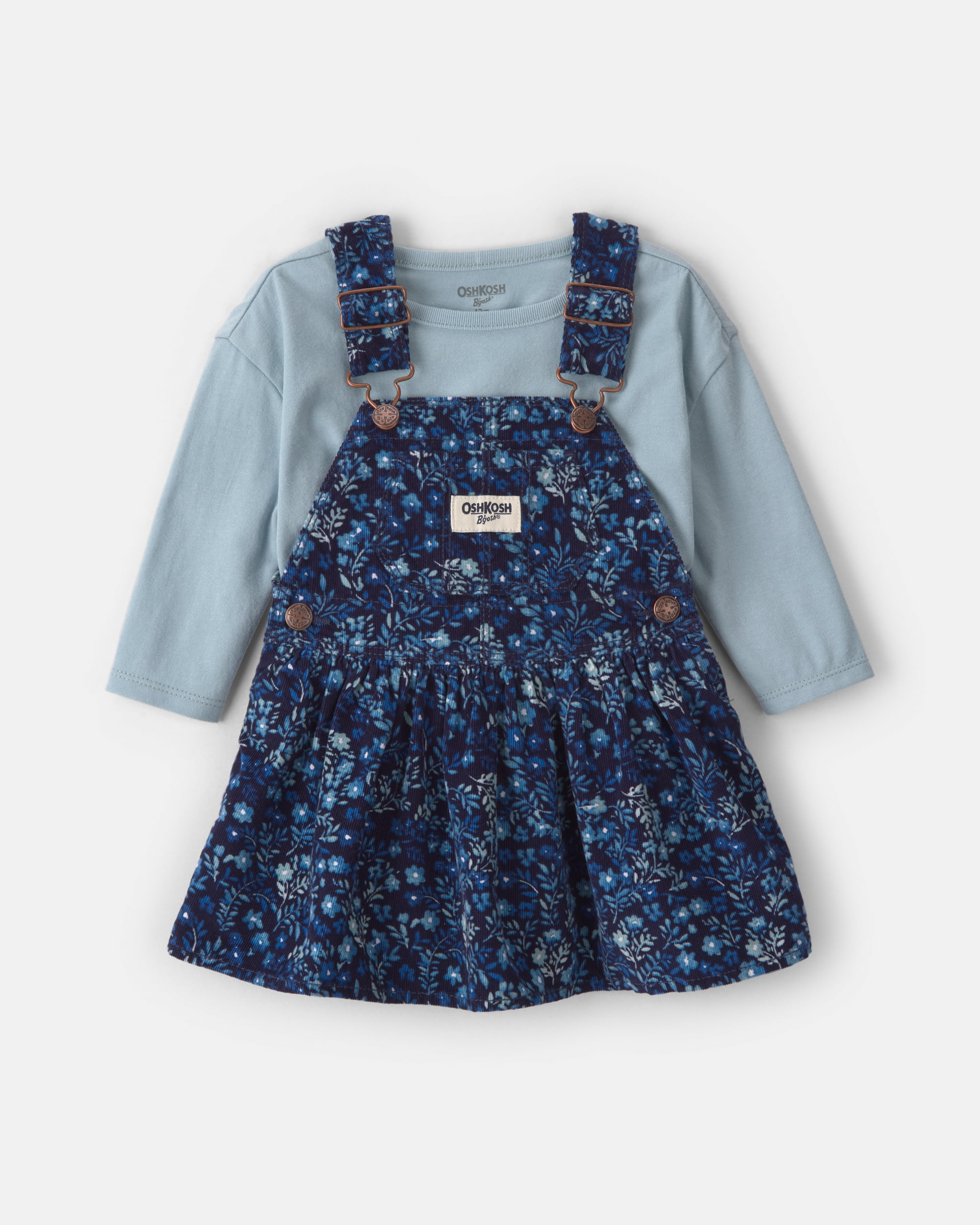 Oshkosh B'gosh Baby Girl Skirtall and Top Outfit Set, 2-Piece, Sizes 3 - 24 Months